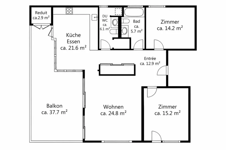 Appartement Minergie 3.5 pièces lumineux avec balcon spacieux et salle de loisirs – photo 16 sur 17