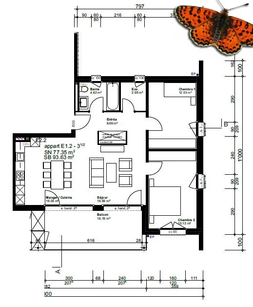 3 ½ rooms - With a terrace! – photo 10 of 11