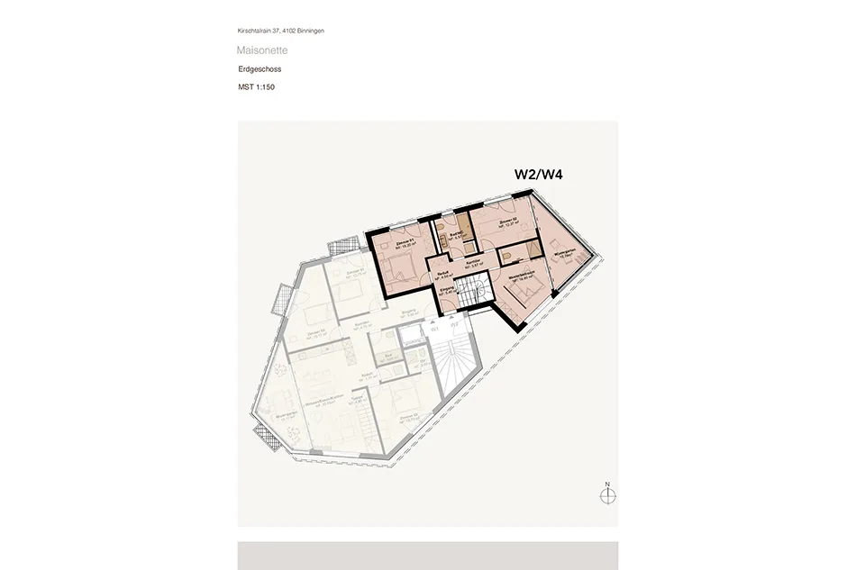 Helle und grösszügige 5.5-Zimmer-Maisonette-Wohnung mit Weitsicht und Garten - W2+4 – Foto 6 von 9