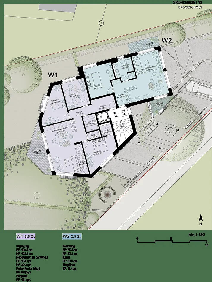 Appartamento luminoso e spazioso di 3,5 locali con vista panoramica e giardino di 63mq - W2 – foto 7 di 7