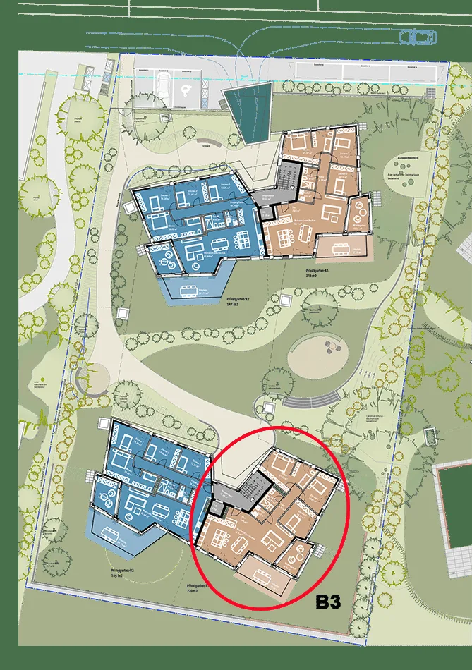 Projektvorankündigung - exklusive Geschosswohnung mit unverbaubarer Aussicht. Neue Preise - B3 – Foto 4 von 7