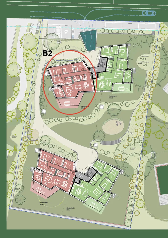 Exklusive Gartenwohnung mit unverbaubarer Aussicht. Neue Preise - B2 – Foto 4 von 7