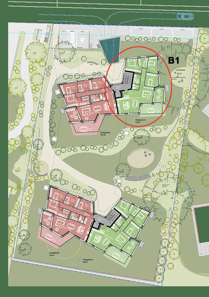 Exklusive Gartenwohnung mit unverbaubarer Aussicht. Neue Preise - B1 – Foto 4 von 7