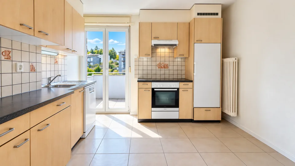 Wunderschöne 4.0 Zimmer mit 2 Balkonen, von denen einer sehr geräumig ist, und Panoramablick – Foto 2 von 17