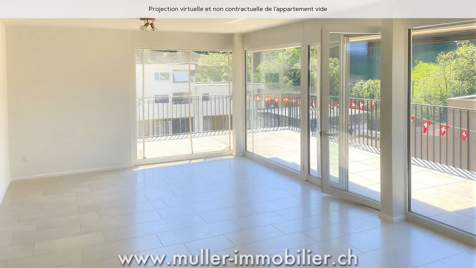 Bello appartamento nel villaggio di Remaufens – foto 3 di 12