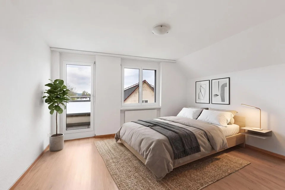 Wohnen mit Charme: Helle 5.5-Zimmer-Dachmaisonette mit Cheminée – Foto 9 von 13