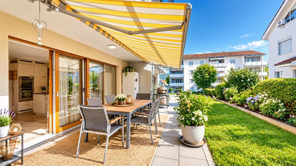 Wohnen im Grünen: Charmante 3½-Zimmer-Wohnung mit grossem Garten – Foto 2 von 14