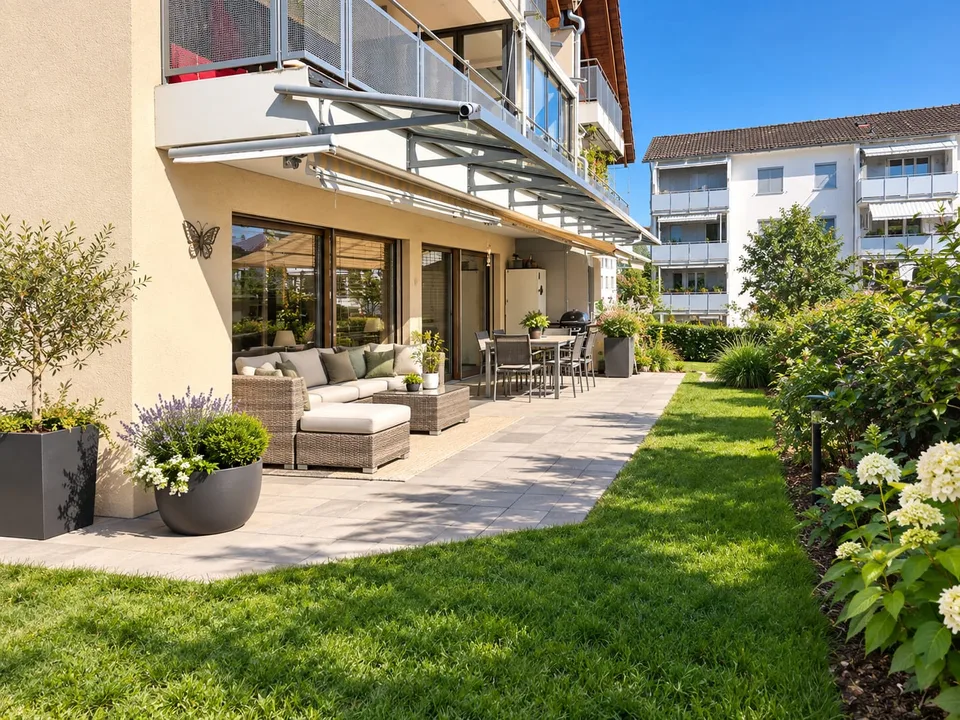 Wohnen im Grünen: Charmante 3½-Zimmer-Wohnung mit grossem Garten – Foto 9 von 14