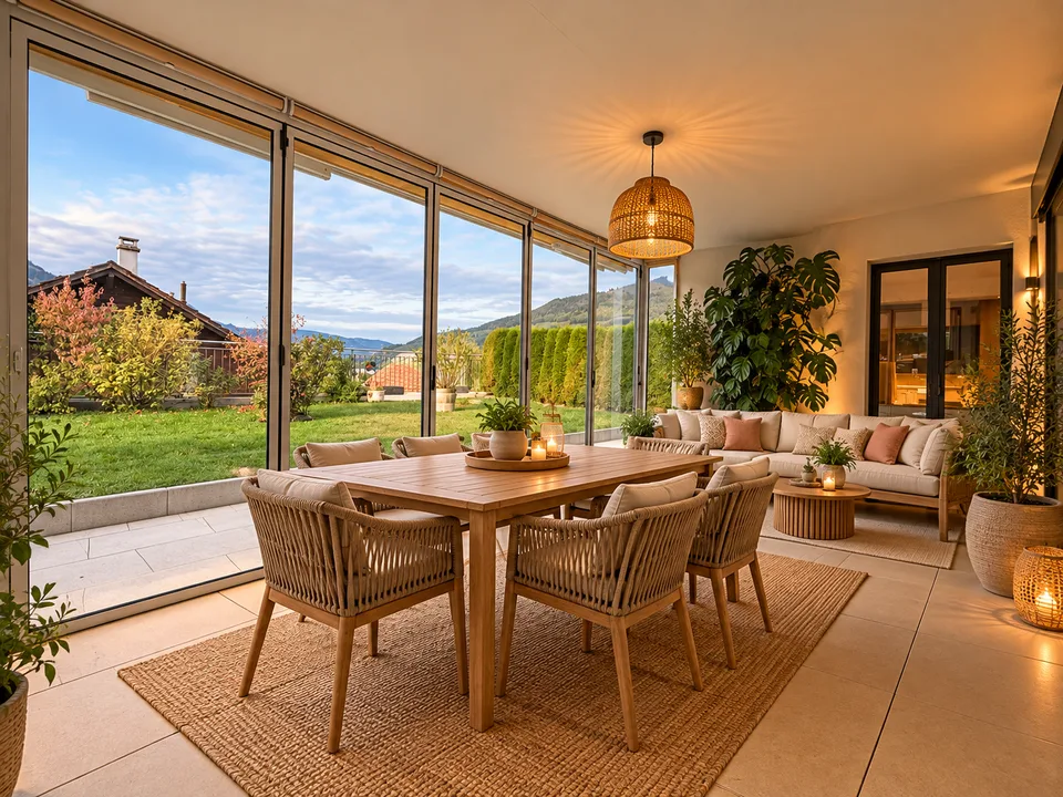 Appartement mit Potenzial 4.5 Zimmer, Terrasse von 52 m² und eigenem Garten von 69 m² – Foto 2 von 13