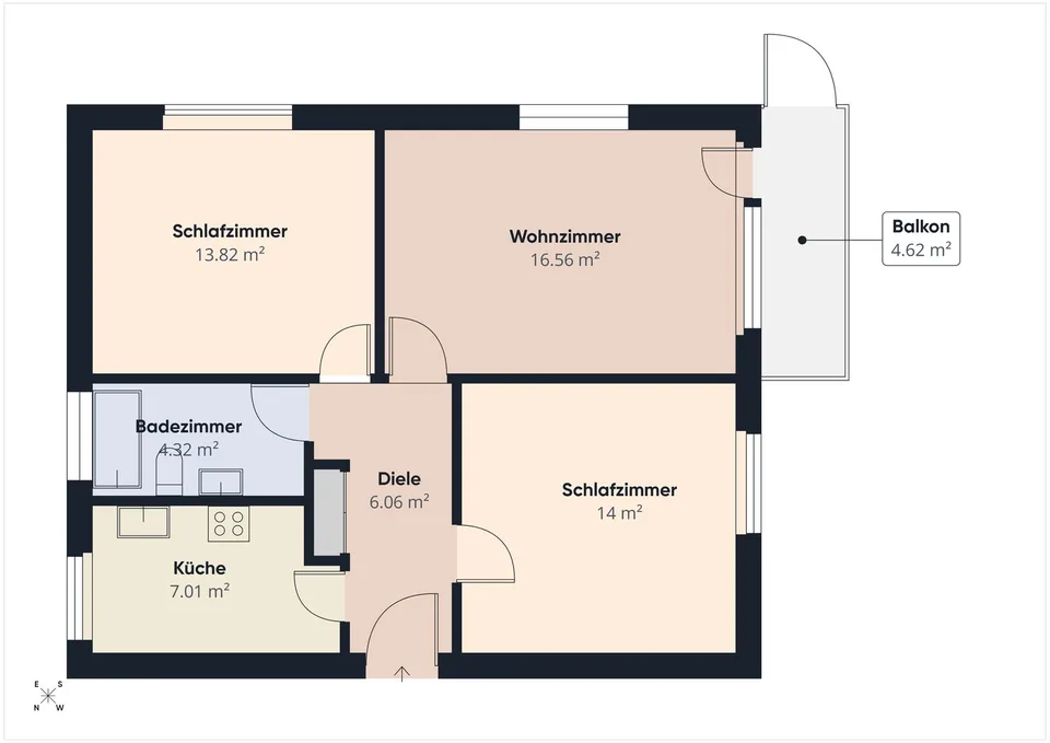 3½-Zimmerwohnung mit grossem Gartensitzplatz – Wohnen direkt an der Aare – Foto 12 von 18