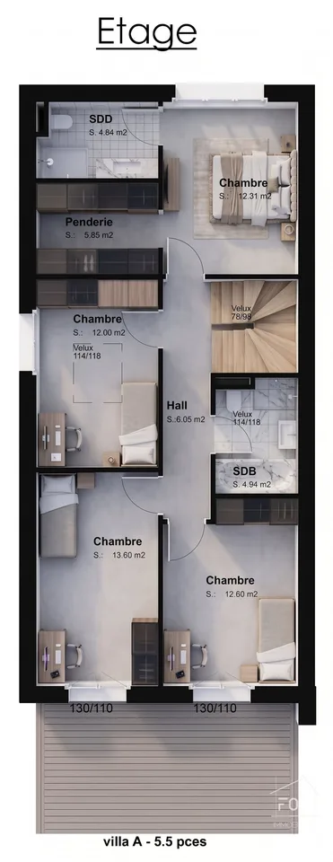 Neue Doppelhaushälfte mit 5,5 Zimmern, Garage und Garten - Collombey-Muraz – Foto 5 von 5