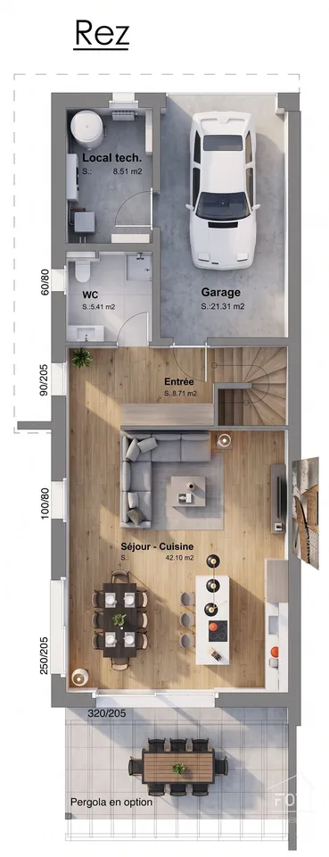 Neue Doppelhaushälfte mit 5,5 Zimmern, Garage und Garten - Collombey-Muraz – Foto 4 von 5