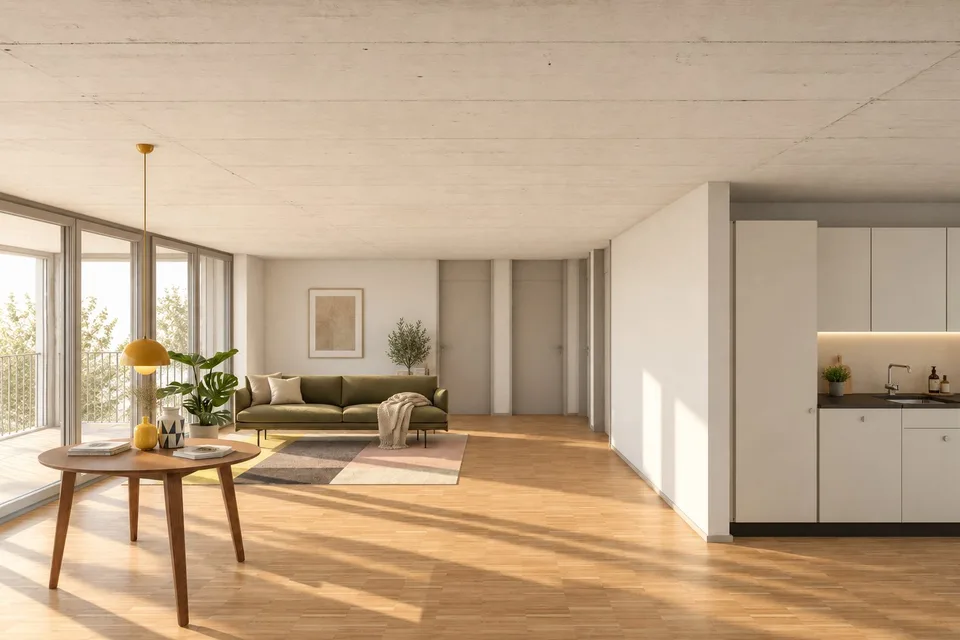 Appartamento affascinante da 3,5 a 4,5 locali con serra e balcone a Zurigo-Oerlikon – foto 2 di 5