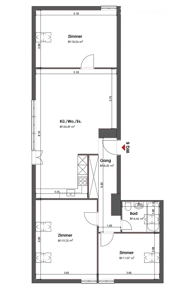 4½-Zimmerwohnung, herrlicher Aussicht + Hobbyraum ab 11.26 – Foto 10 von 10