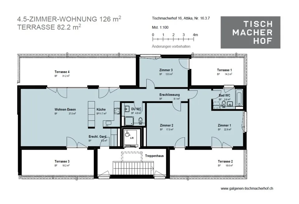 Appartamento mansardato moderno di 4,5 locali in complesso familiare – foto 7 di 7