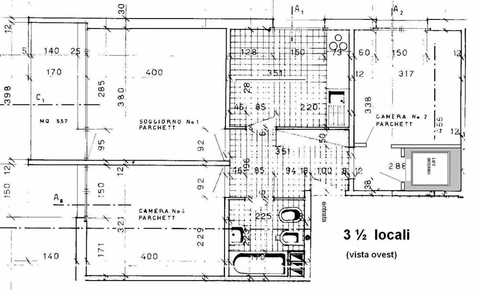 Tesserete, 3 Appartements mit 3.5 Zimmern im 1., 2. und 3. Stock zu vermieten – Foto 5 von 5
