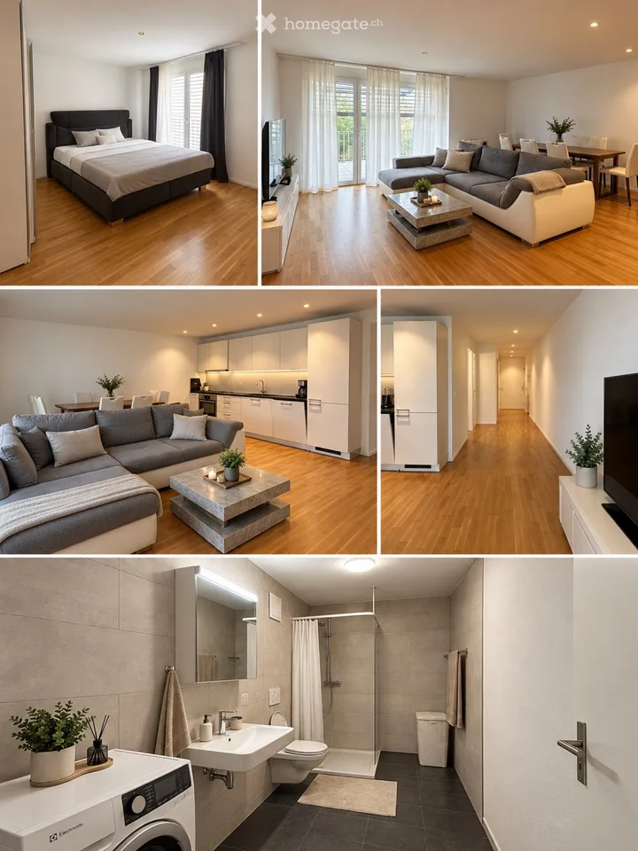 Schöne Neubau 2 1/2 Zimmer Wohnung in Grenchen mit Balkon – Foto 2 von 2