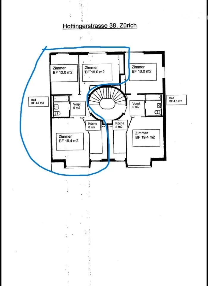 3,5-Zimmer-Wohnung in Zentral-Zürich Hottingerstrasse – Foto 3 von 5