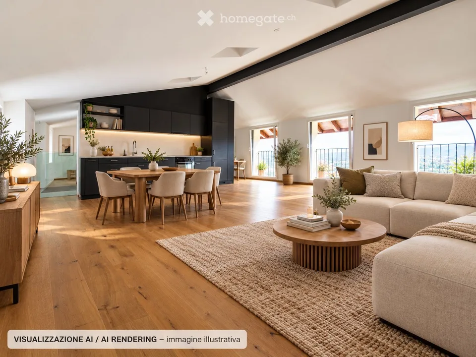 Loft mit Charme und Panoramablick im Zentrum von Biogno – Foto 7 von 7