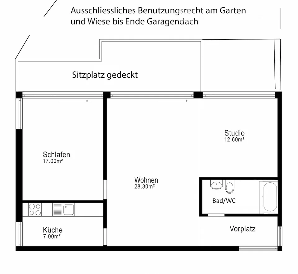 3.5-Zimmer-Gartenwohnung in Rüschlikon – Seenähe mit Seeblick – Foto 12 von 13