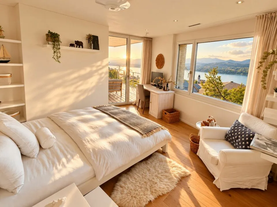 Befristete Vermietung: Exklusives 7.5-Zimmer-Architektenhaus mit Seesicht, Pool und Dachterrasse – Foto 13 von 21
