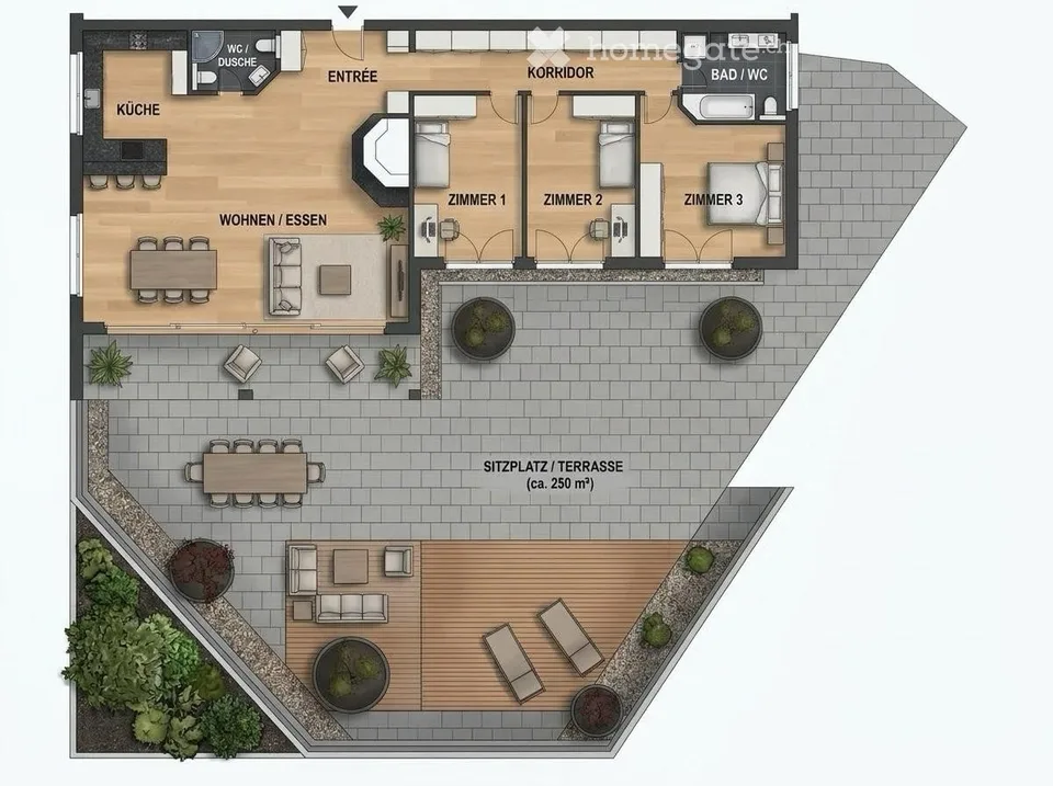 Wohnen über dem Zürichsee – 150 m² Wohnfläche und 250 m² Terrasse mit Weitsicht – Foto 14 von 14