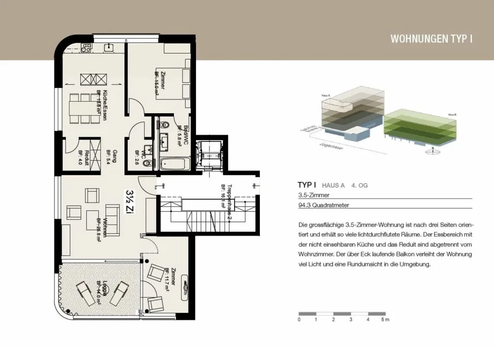 Nähe Gartenstadt, Münchenstein - moderne 3 1/2-Zimmerwohnung im 4.OG – Foto 11 von 12