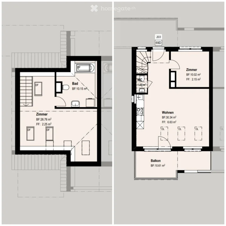 Helle 3.5 Zimmer Wohnung – Foto 5 von 14