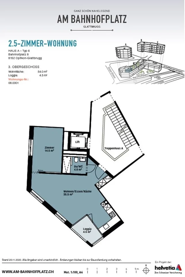 2.5 Zimmer Wohnung in Glattbrugg – Foto 5 von 6