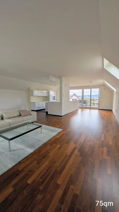 Grosszügige 5.5-Zimmer-Dach-Maisonettewohnung mit Balkon und Stadtblick in Opfikon – Foto 4 von 28