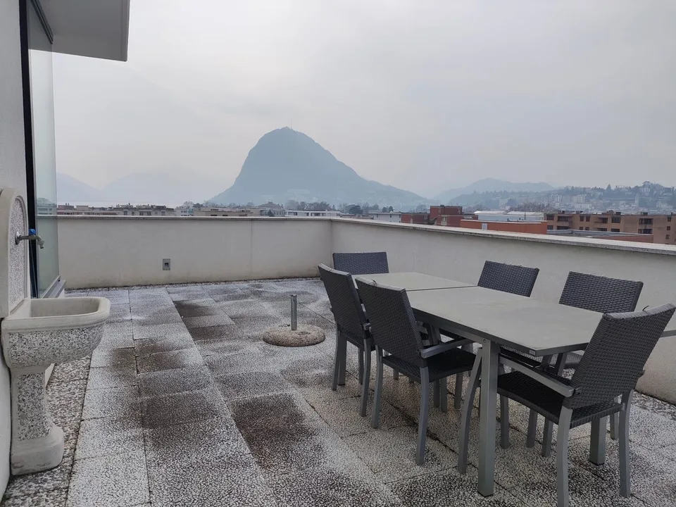 BRIGHT ATTIC WITH LARGE TERRACE AND ROOFTOP IN LUGANO-VIGANELLO – photo 12 of 13