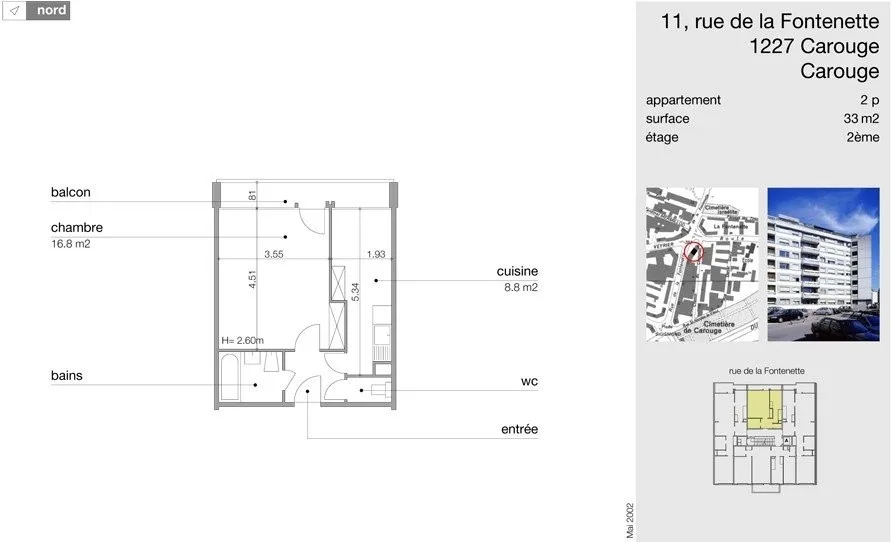 Einzigartige Gelegenheit! Schönes, helles Studio in Carouge! – Foto 5 von 5