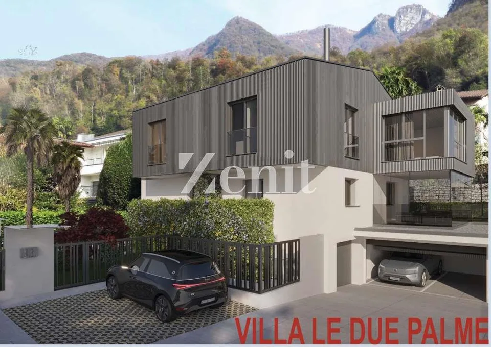 Residenza Villa Due Palme, Villa A con vista lago a Melano, Nuova Cost