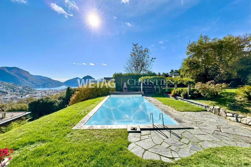 Repräsentative Villa in Lugano-Comano zu verkaufen, mit Aussenpool & herrlichem Blick auf den Luganersee – Foto 6 von 13
