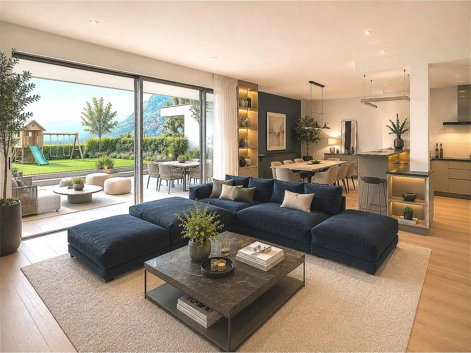 Elegante appartamento con grande terrazzo e giardino privato