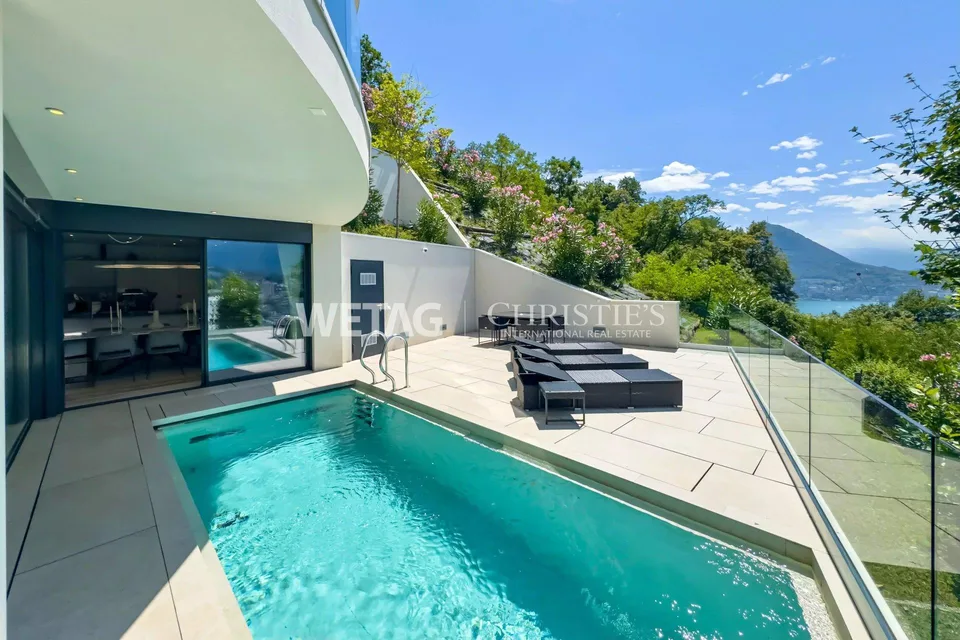 Lugano-Viganello: villa moderna con una vista incantevole sul Lago di Lugano & piscina esterna, anche ideale come seconda casa – foto 6 di 13