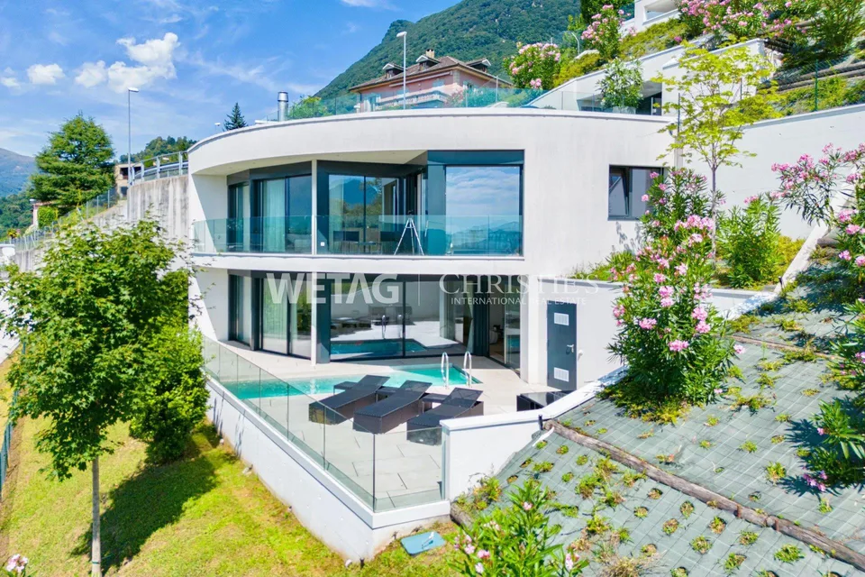 Lugano-Viganello: moderne Villa mit herrlichem Blick auf den Lugane...