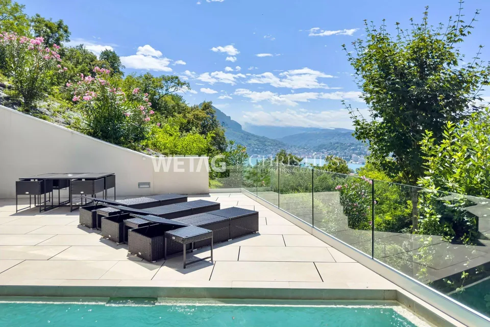 Lugano-Viganello: villa moderna con una vista incantevole sul Lago di Lugano & piscina esterna, anche ideale come seconda casa – foto 12 di 13