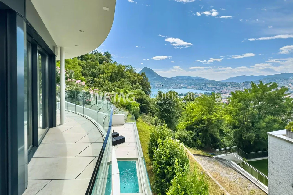 Lugano-Viganello: moderne Villa mit herrlichem Blick auf den Lugane...