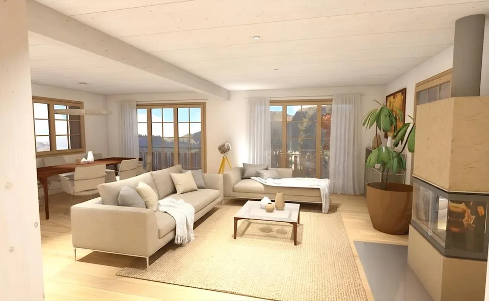 Modernes Chalet mit nachhaltiger Bauweise und Bergpanorama