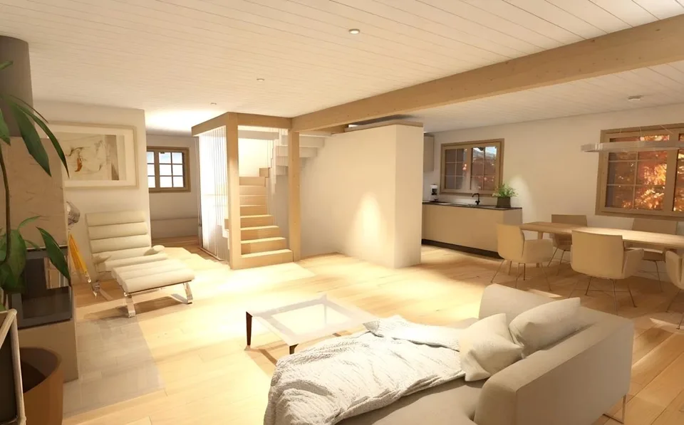 Modernes Chalet mit nachhaltiger Bauweise und Bergpanorama
