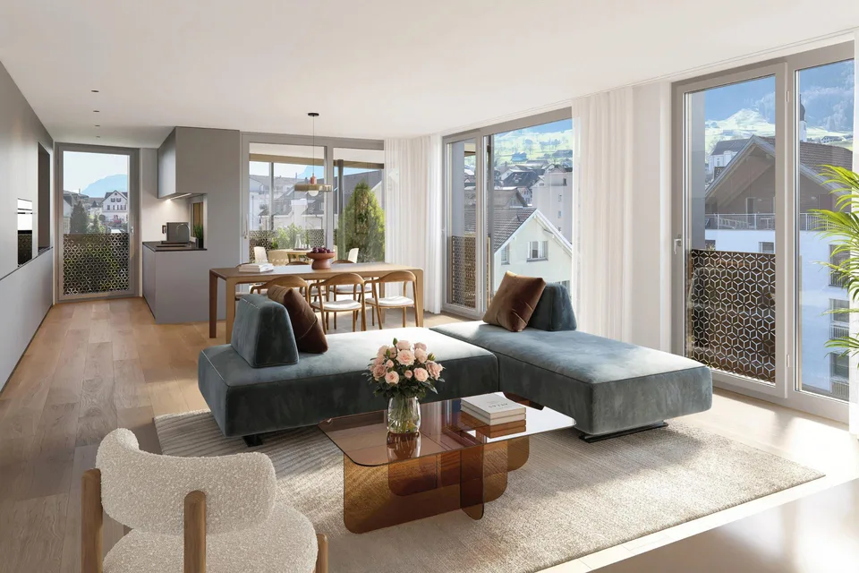 4.5 Zi. Neubauwohnung mit Loggia 3.B