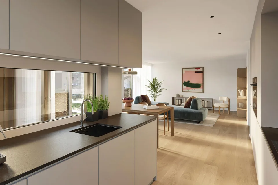 4,5 locali appartamento nuovo con loggia 3.B