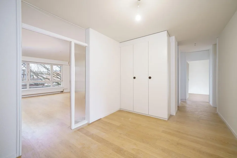 Appartement spacieux rénové de 5,5 pièces avec cheminée et balcon