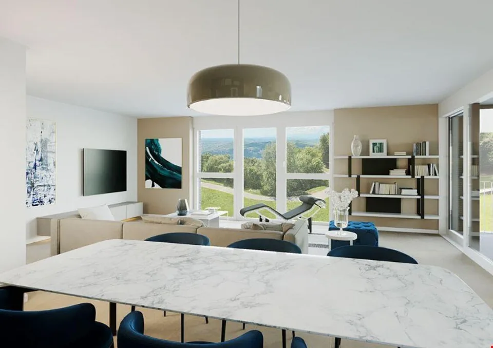 Nouvelles et élégantes unités d'habitation immergées dans le verdure