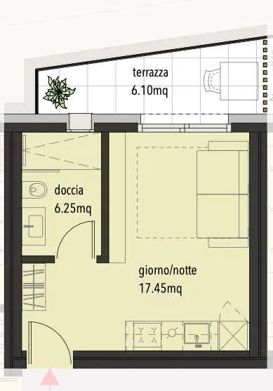 Bellinzona - Loft 1.5 locali - ideale per investimento