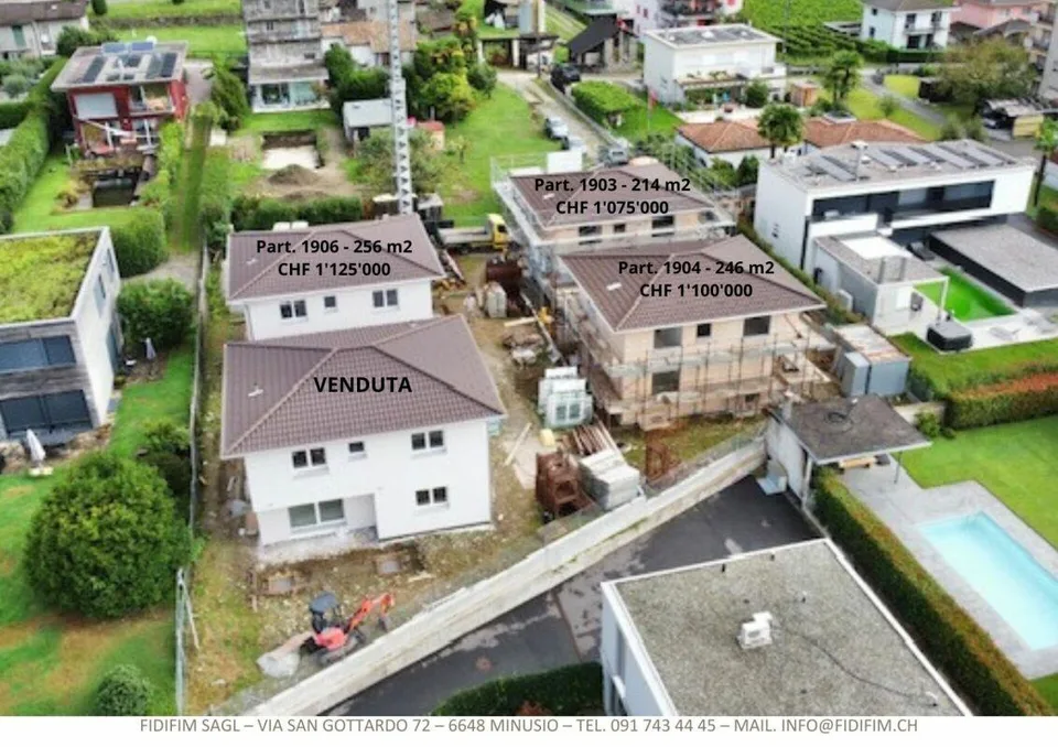 VENDESI A CUGNASCO - NUOVA CASA UNIFAMILIARE DI 5.5 LOCALI IN ZONA TRANQUILLA