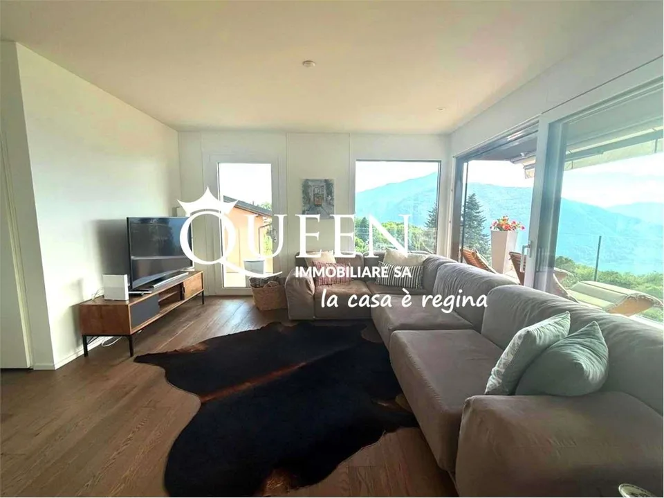 Rovio: Penthouse mit 4.5 Zimmern, 125 m², Terrasse 80 m², Seeblick auf den Luganersee