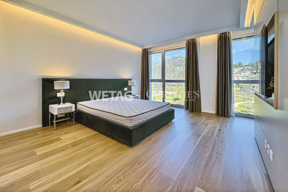 Lugano-Muzzano: Elegante möblierte 3.5-Zimmer-Wohnung mit direktem ...