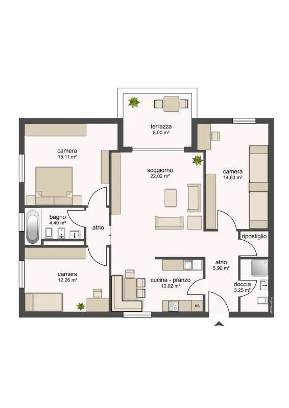 0200, Morbio Inferiore, Via Ghitello 4a, Appartement n° 0021